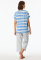 Pigiama 3/4 di lunghezza celeste - Casual Essentials